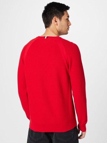 TOMMY HILFIGER - Pullover 'SPRING GRID' em vermelho