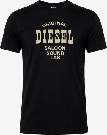 DIESEL Shirt 'T-DIEGOR-E12' in Zwart: voorkant