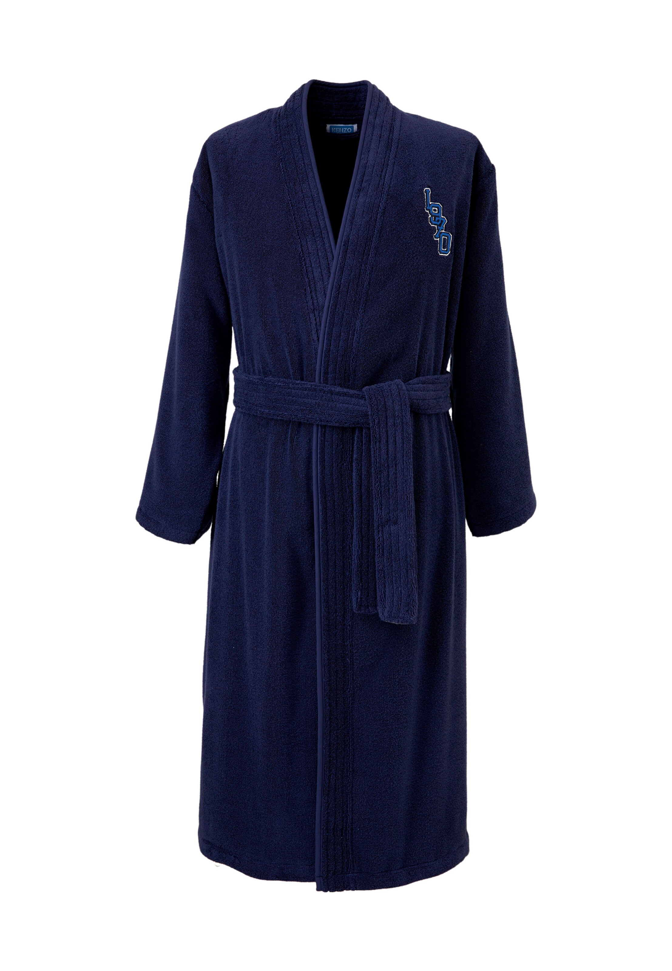 Kenzo Home Long Bathrobe in Blue: front