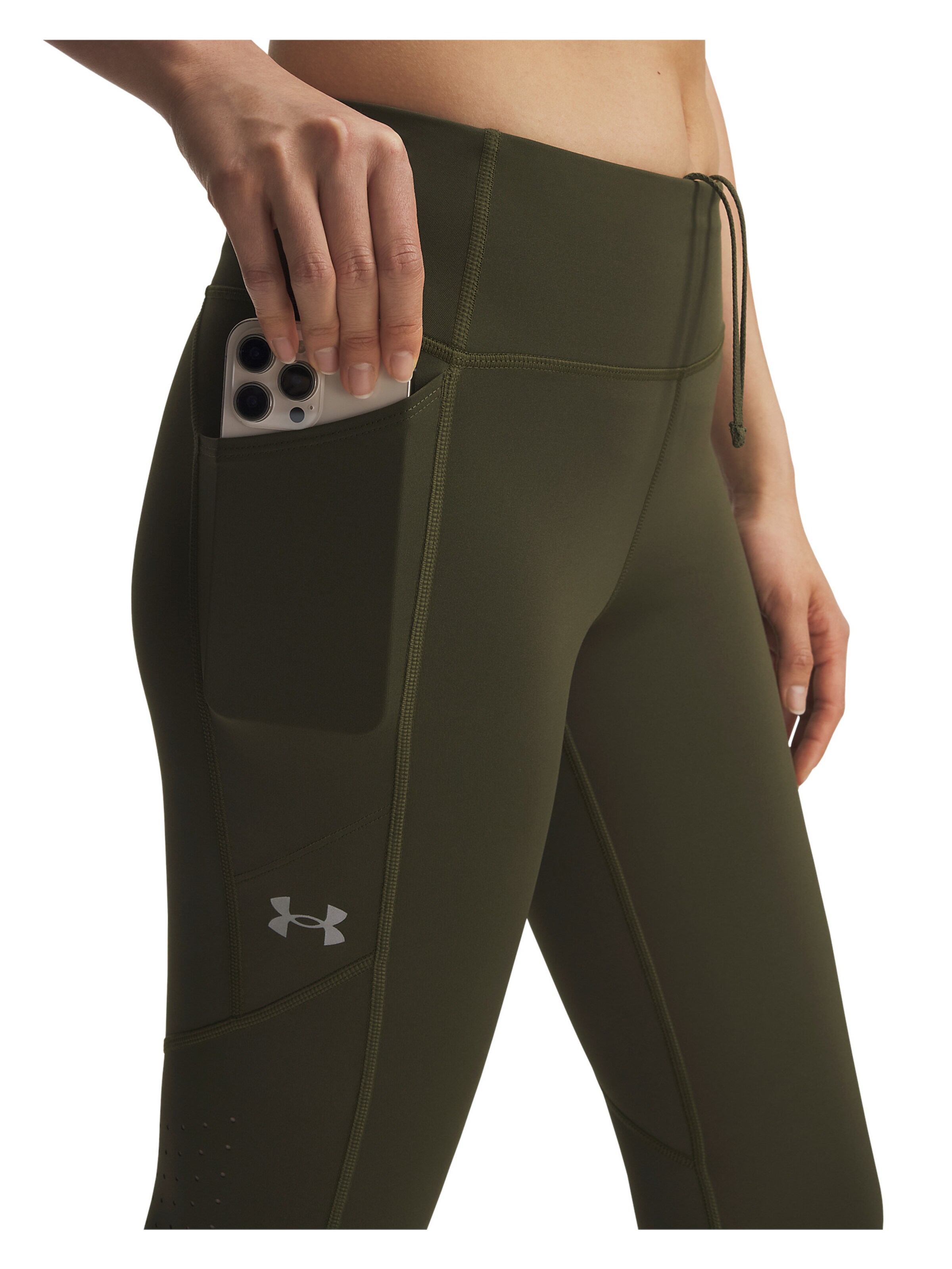 UNDER ARMOUR Skinny Workout Pants 'Fly Fast 3.0' in Green