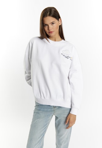 MYMO Sweatshirt 'Keepsudry' in Wit: voorkant