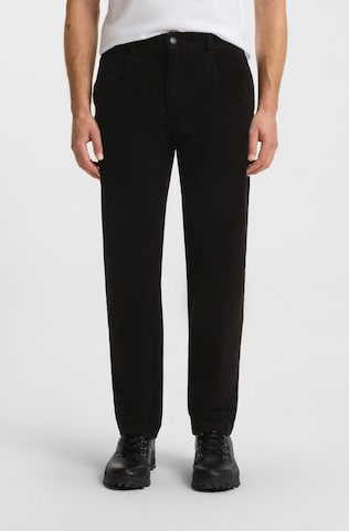 BOSS Tapered Pants in Black: front