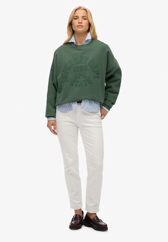 Superdry Sweatshirt 'Athletic Essentials' in Groen