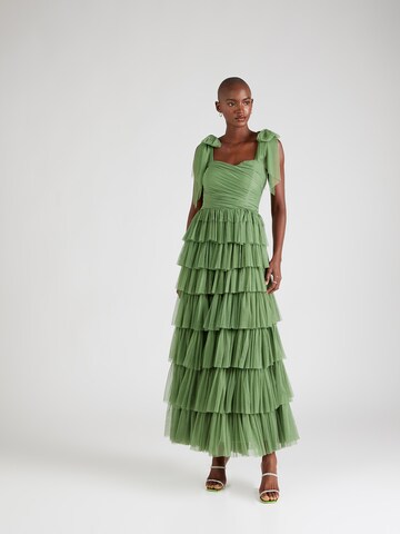 LACE & BEADS Aftonklänning 'Ophelia' i grön: framsida