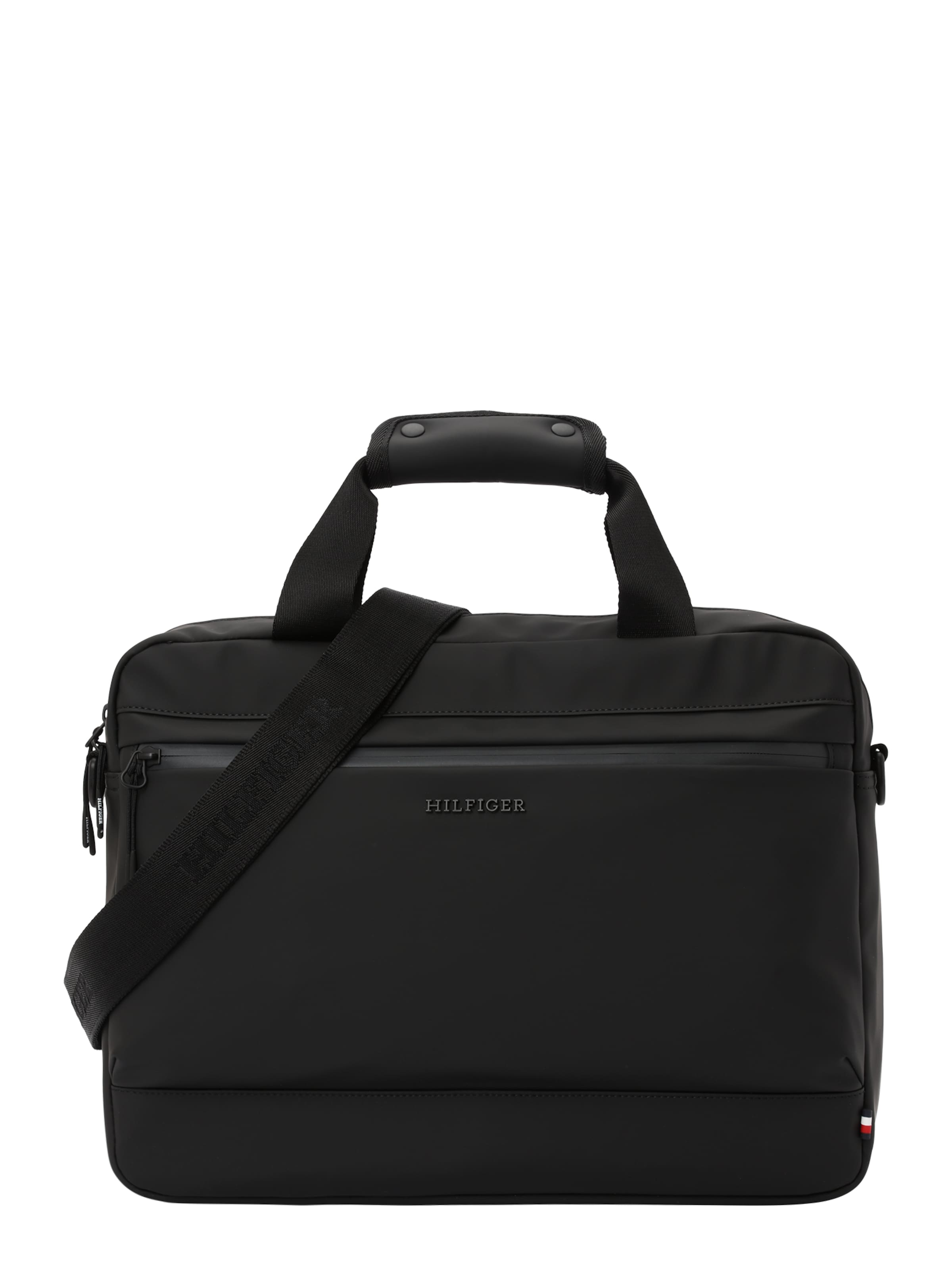 TOMMY HILFIGER Torbe za prenosnik | črna barva: sprednja stran