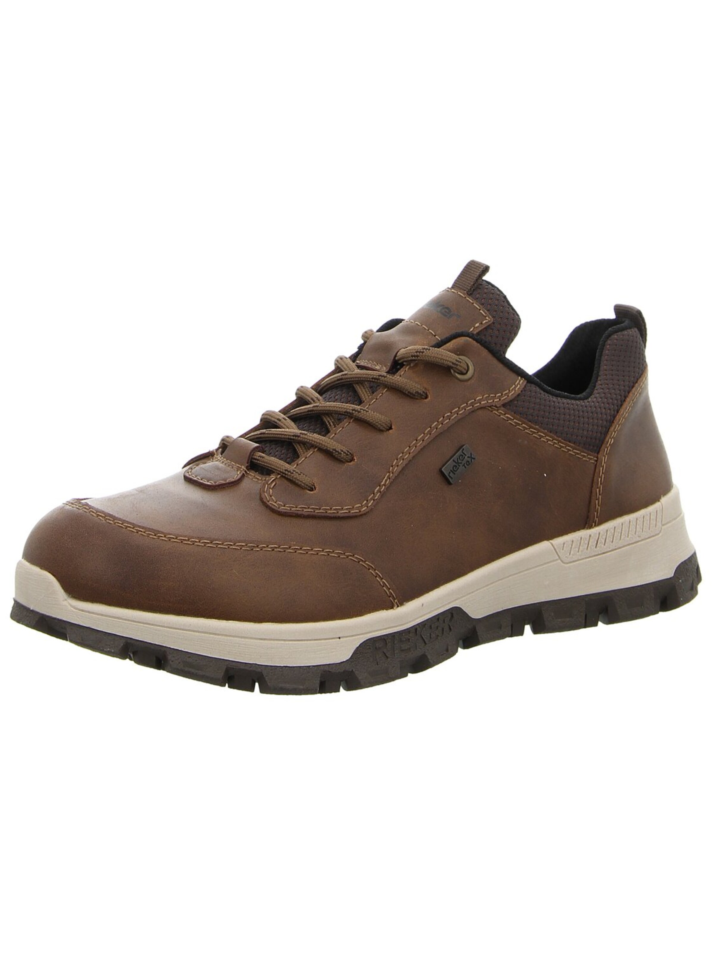 Rieker Sportlicher Schnürschuh 'Herren Schnürschuh 35503-22 Kunststoff/Synthetik in braun' in Braun: Vorderseite