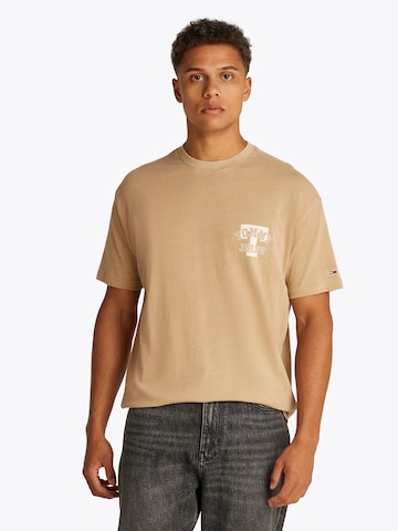 Tommy Jeans Tričko - Béžová: predná strana