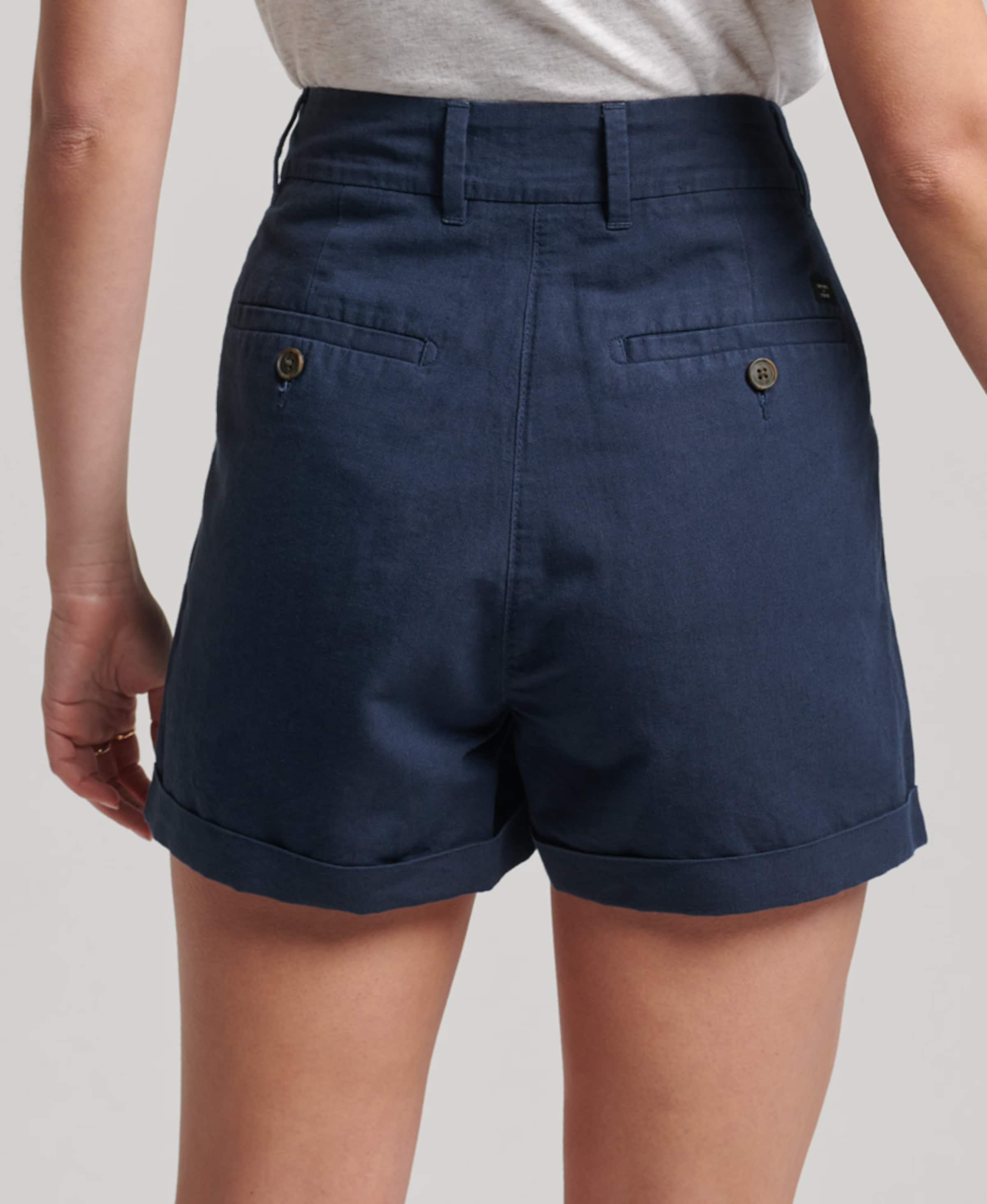 Frauen Große Größen Superdry Shorts in Marine - OK86470