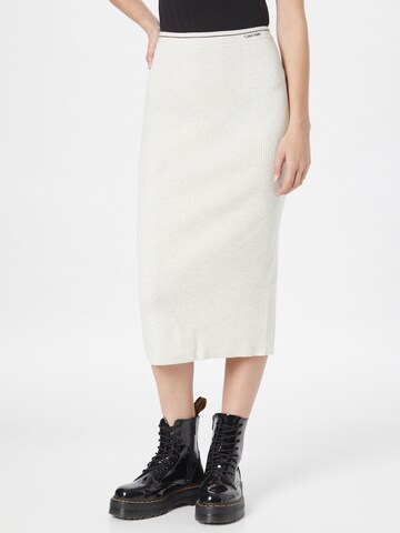 Calvin Klein regular Φούστα σε λευκό: μπροστά