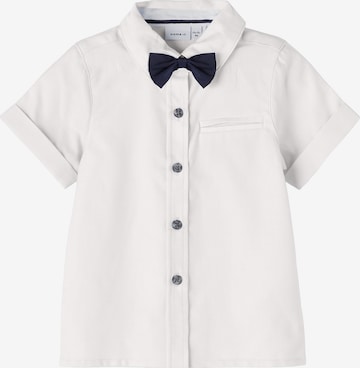 NAME IT Button Up Shirt 'FUGL' in White: front