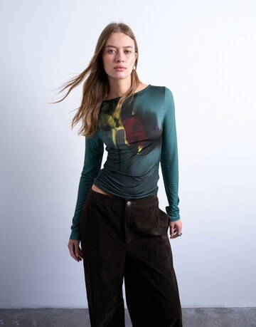 TOPSHOP Тениска 'KIMMIE' в зелено: отпред