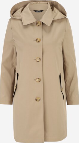 Manteau mi-saison Lauren Ralph Lauren Petite en beige : devant