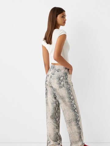 Largi Jeans de la Bershka pe gri