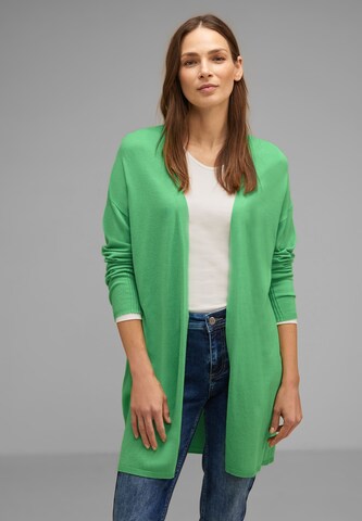 STREET ONE Knit Cardigan in Green: front