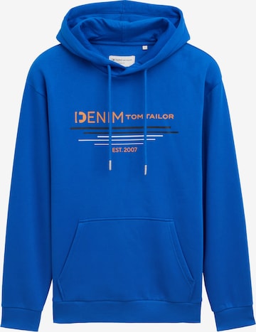 Sweat-shirt TOM TAILOR DENIM en bleu : devant