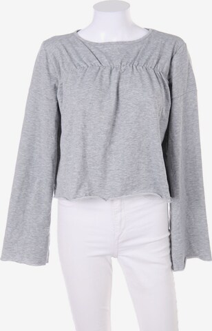 Missguided Sweatshirt & Zip-Up Hoodie in S in Grey: front