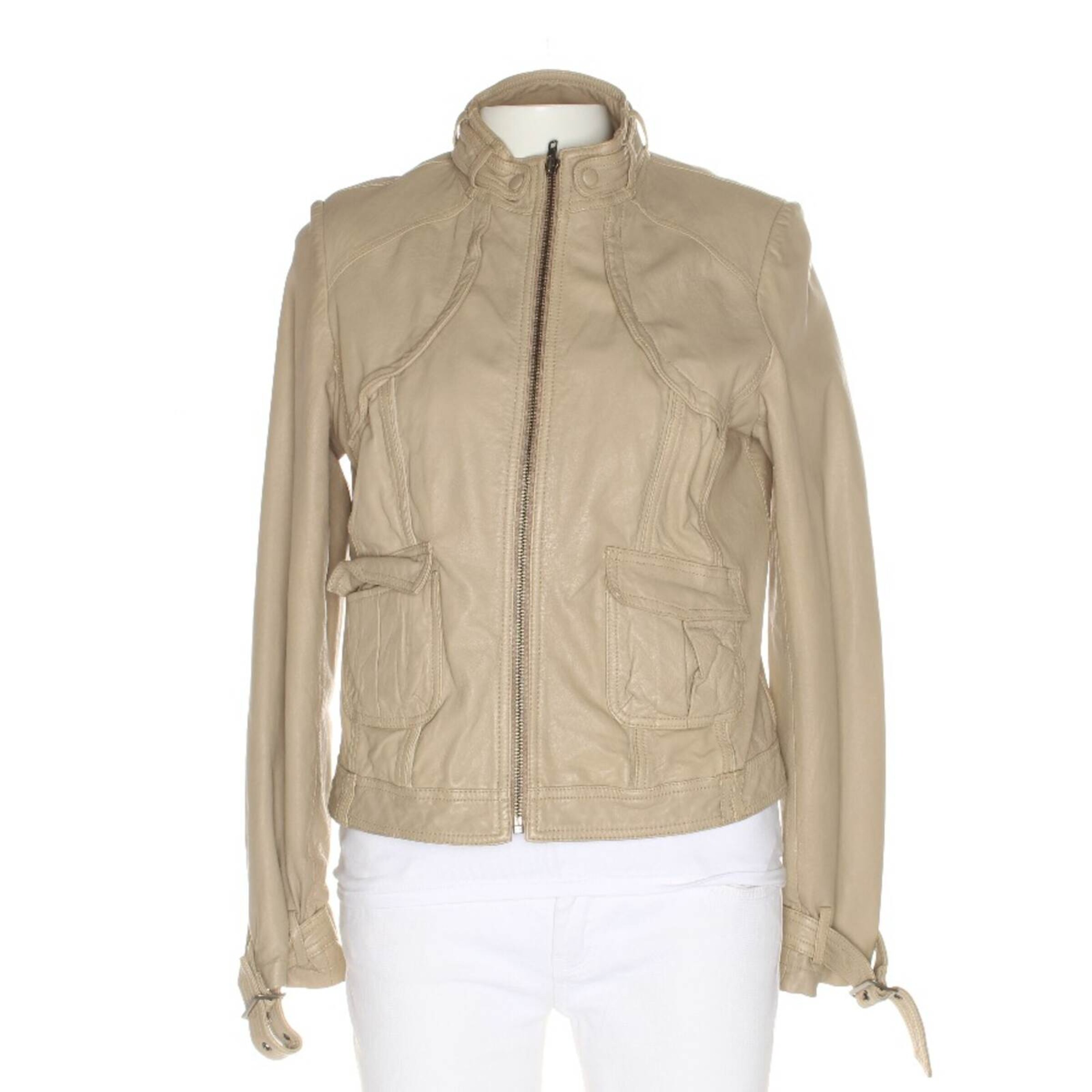 STEFFEN SCHRAUT Lederjacke / Ledermantel L in Pink: Vorderseite