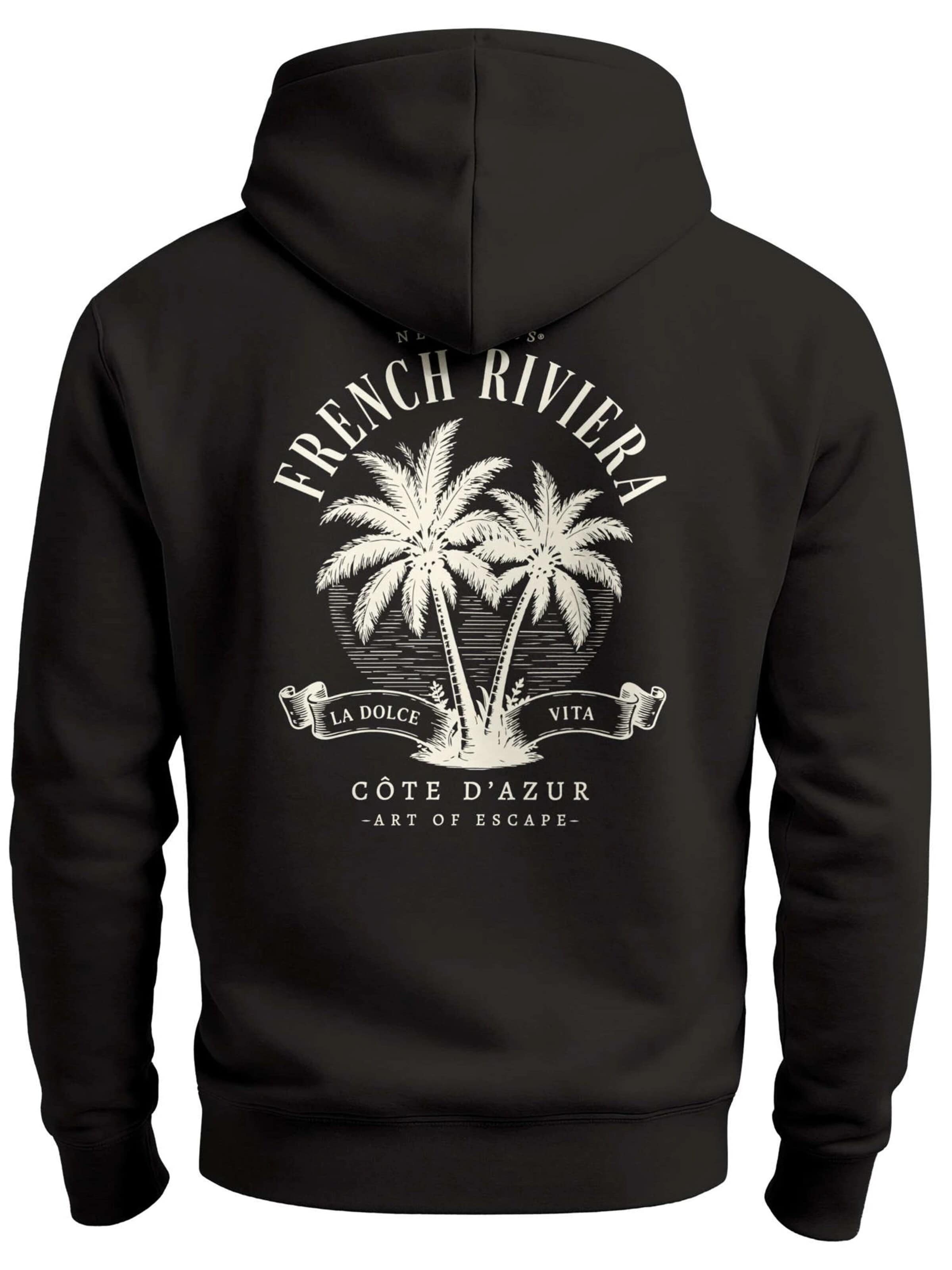 Neverless Sweatshirt 'French Riviera' in Black: front