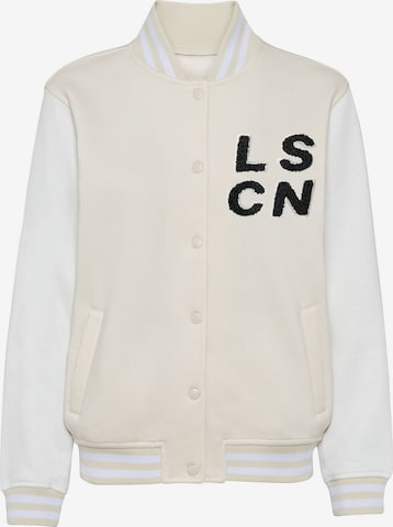 LSCN by LASCANA Zip-Up Hoodie in Beige: front