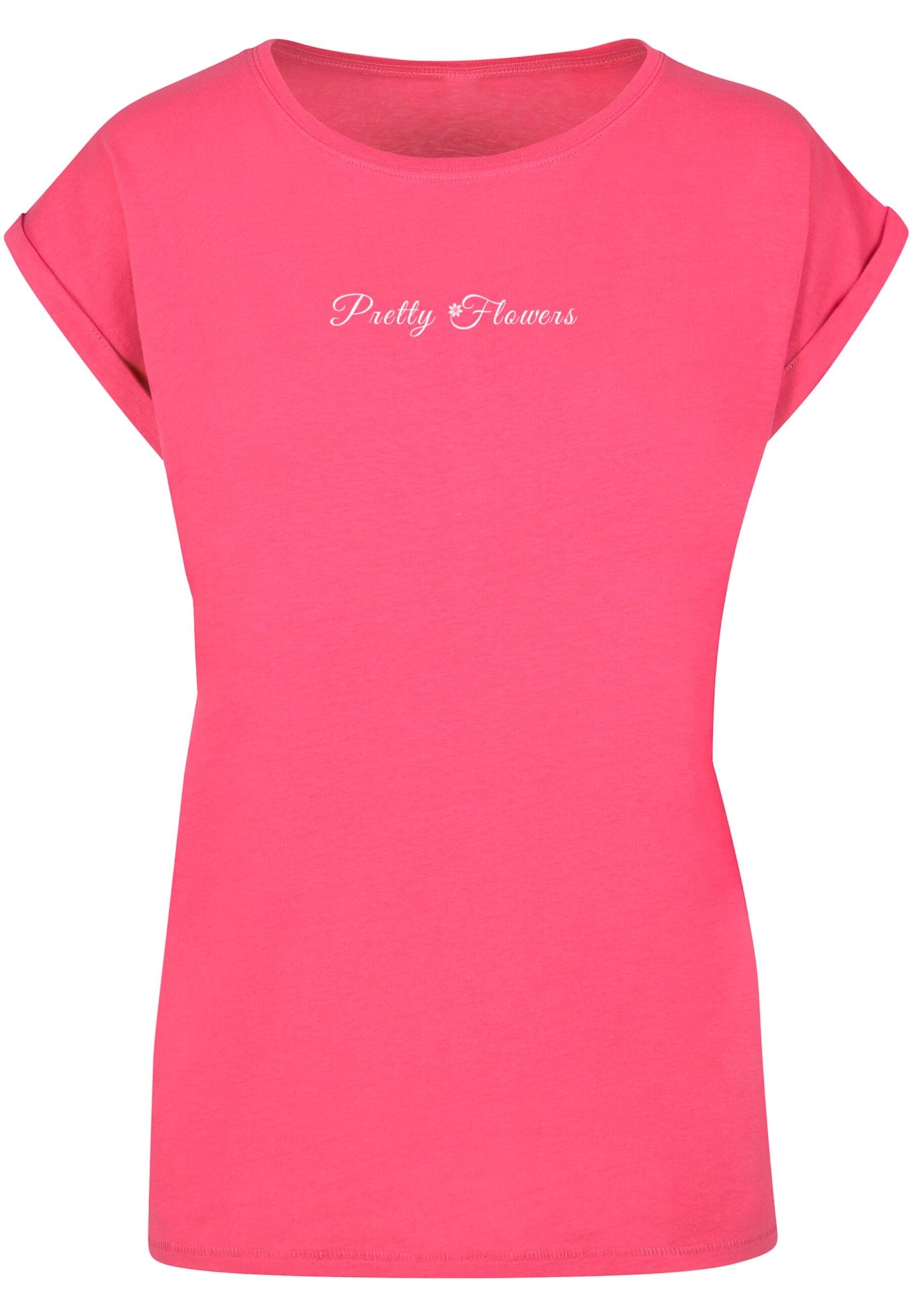 Merchcode Shirt 'Pretty Flowers' in Pink: front