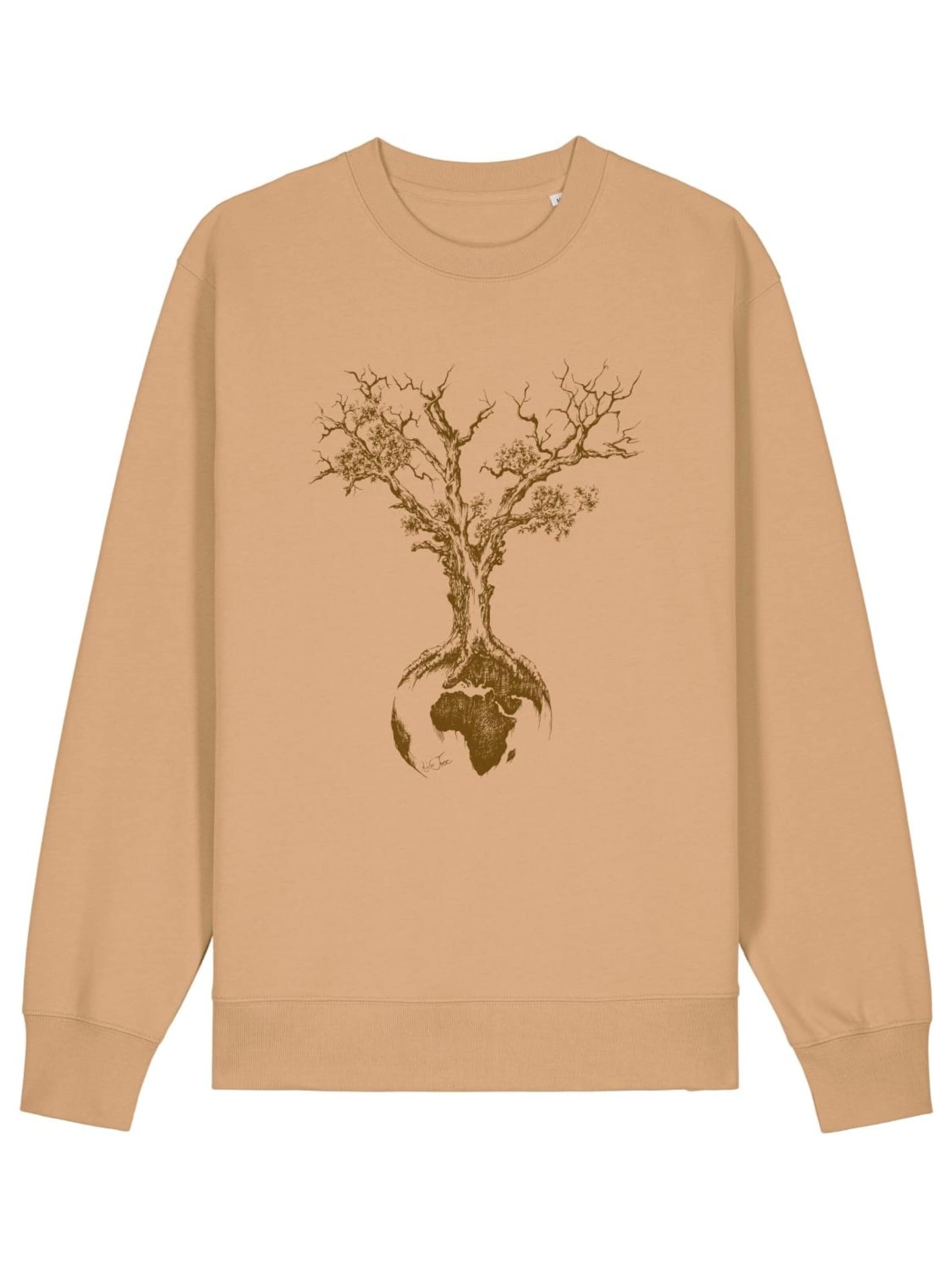 Life-Tree Pullover 'Organic Fairwear'‌‌‌‌‌‌‌ in Beige: Vorderseite
