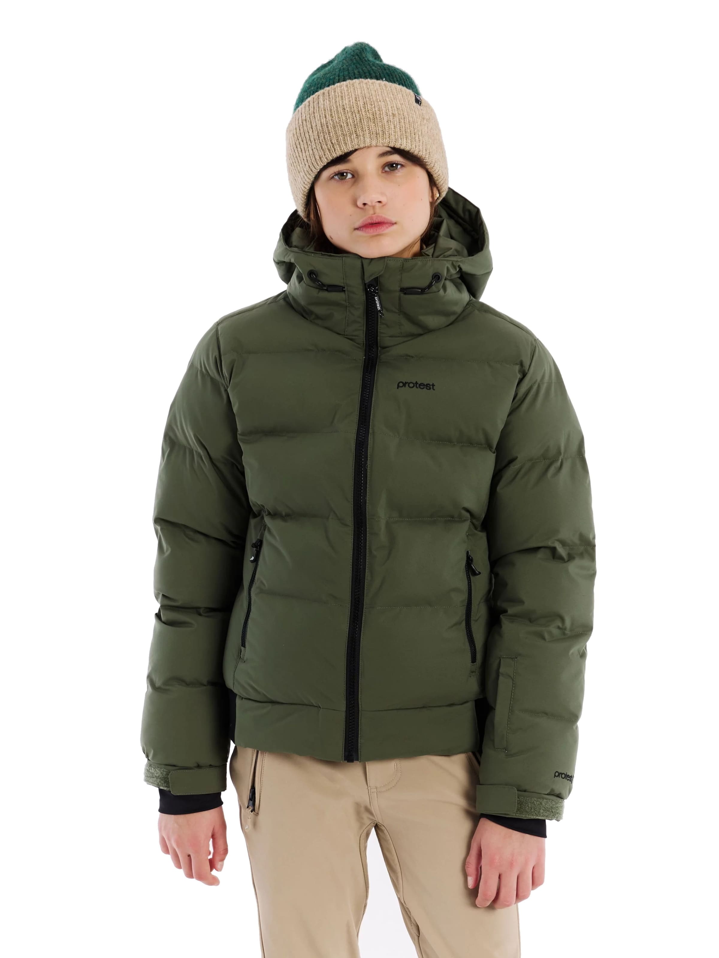 PROTEST Outdoor jacket in Green: front