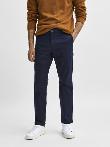 SELECTED HOMME Обычный Брюки-чинос 'Buckley' в Синий: спереди