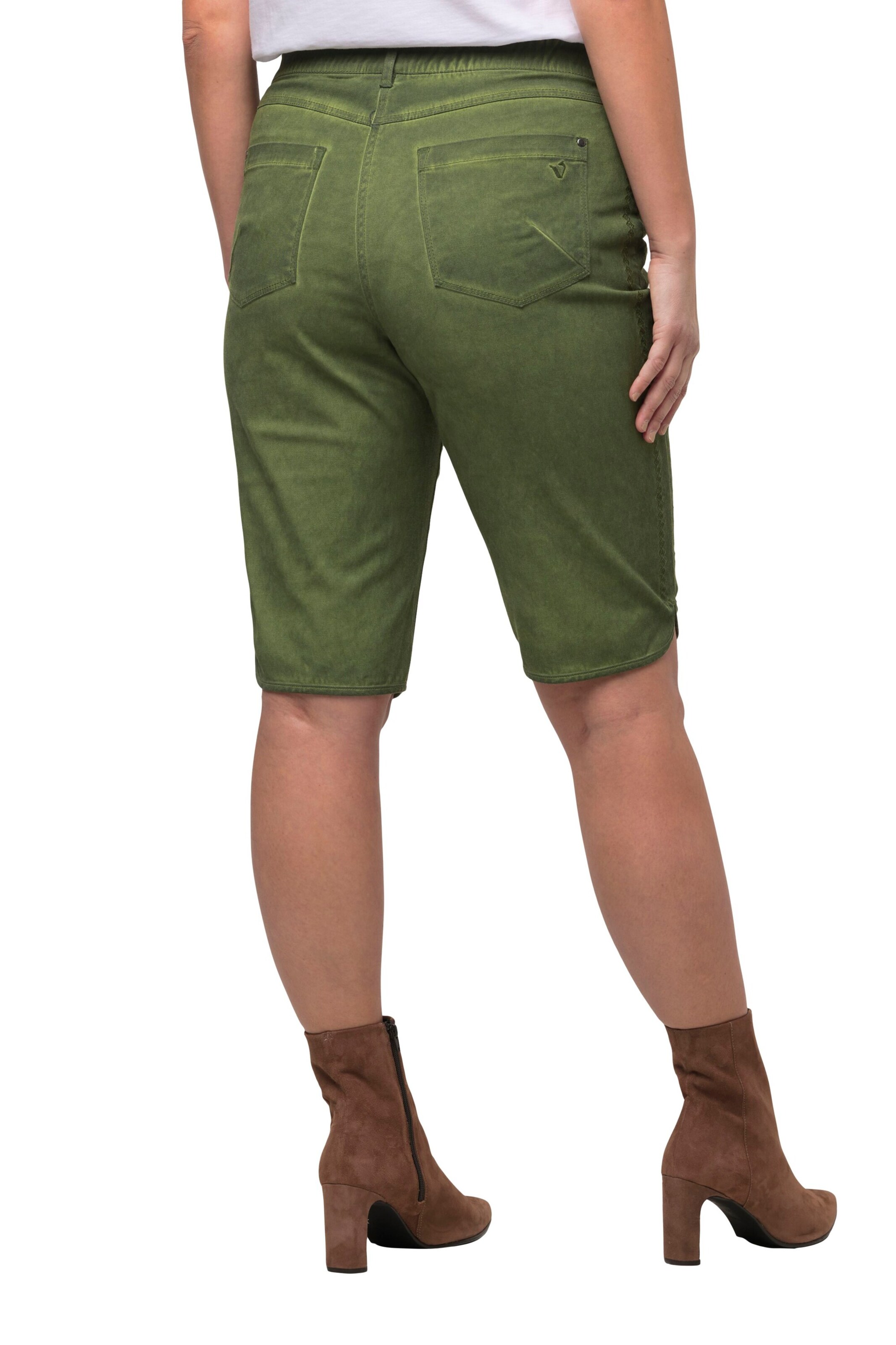 Ulla Popken Regular Shorts in Grün