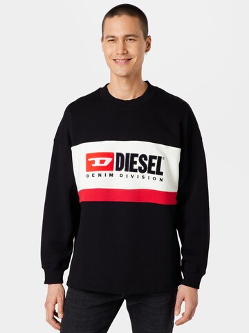 DIESEL Sweatshirt 'TREAPY' in Black: front