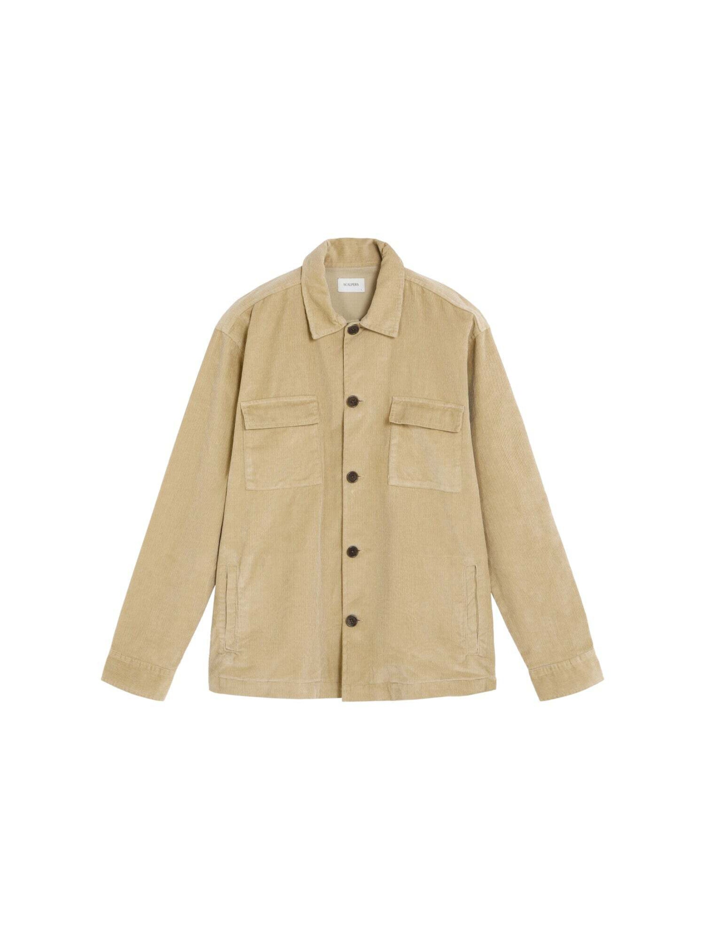Scalpers Comfort Fit Košeľa - Béžová: predná strana
