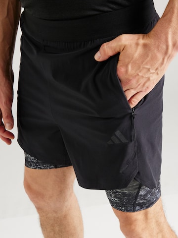 Skinny Pantaloni sportivi 'Power Workout 2In1' di ADIDAS PERFORMANCE in nero
