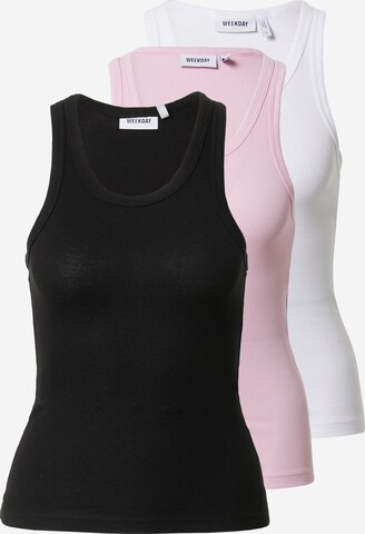 WEEKDAY Top in Pink: front