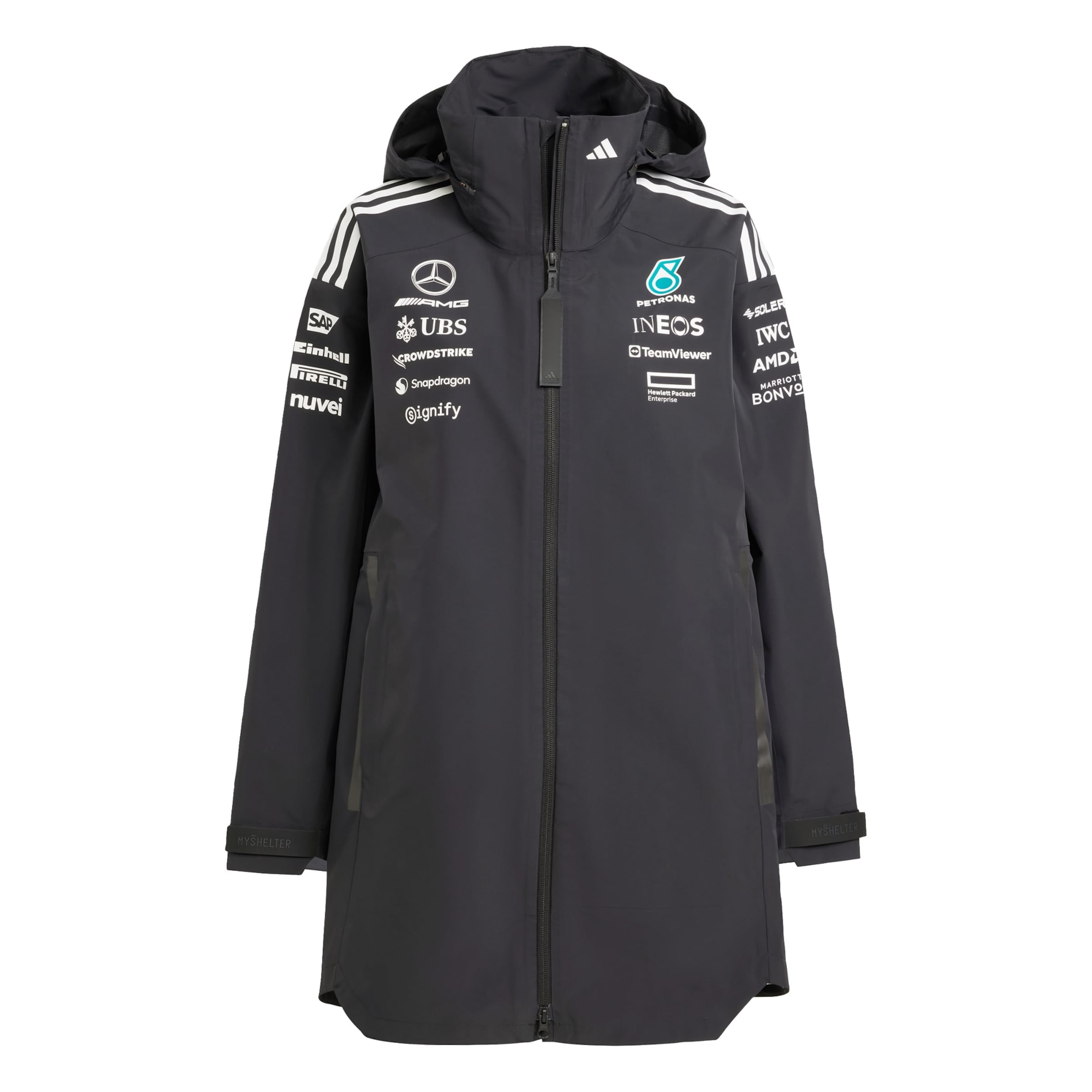Veste de sport 'Mercedes - AMG Petronas Formula One Team' ADIDAS PERFORMANCE en noir : devant