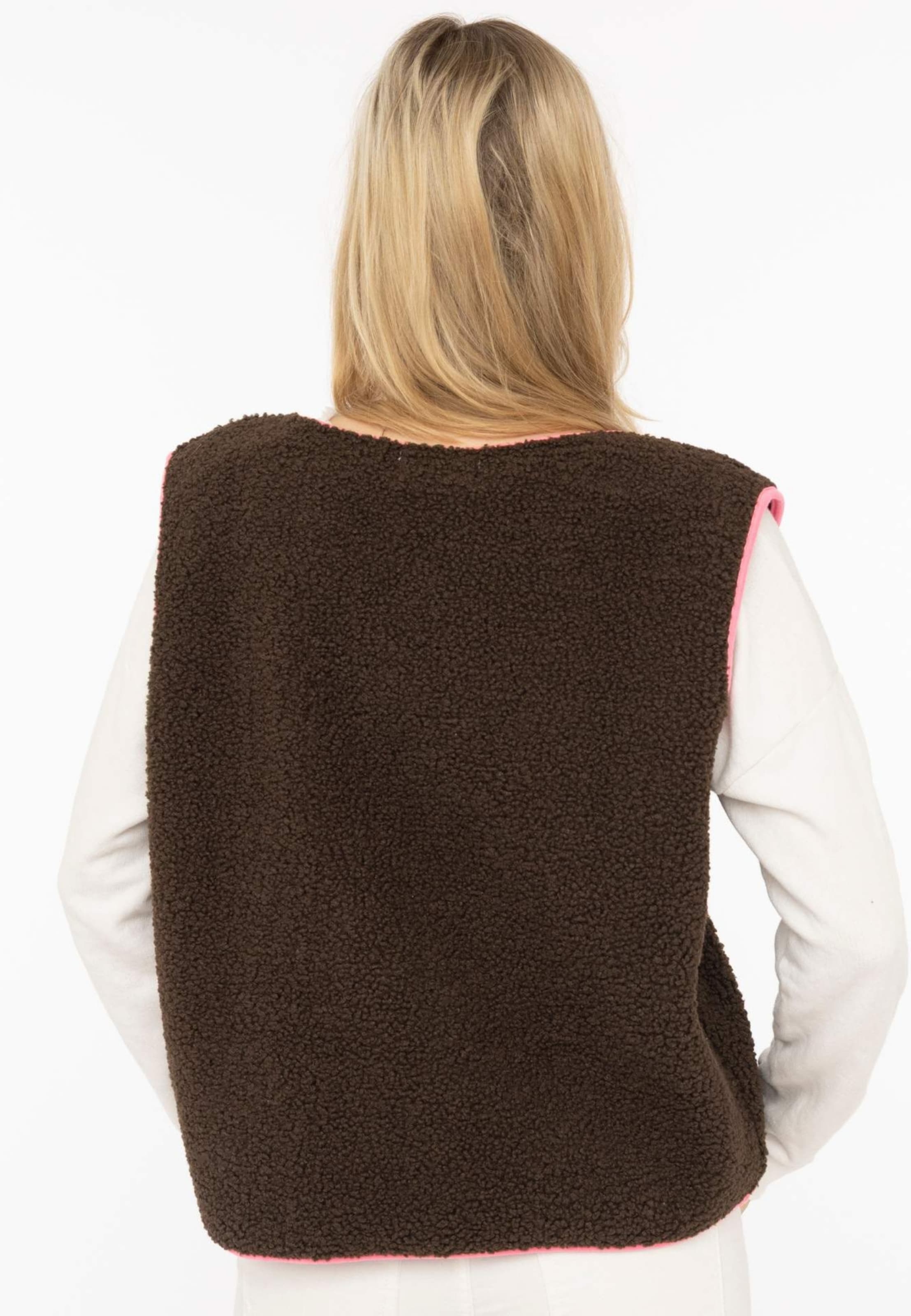 Zwillingsherz Bodywarmer in Bruin