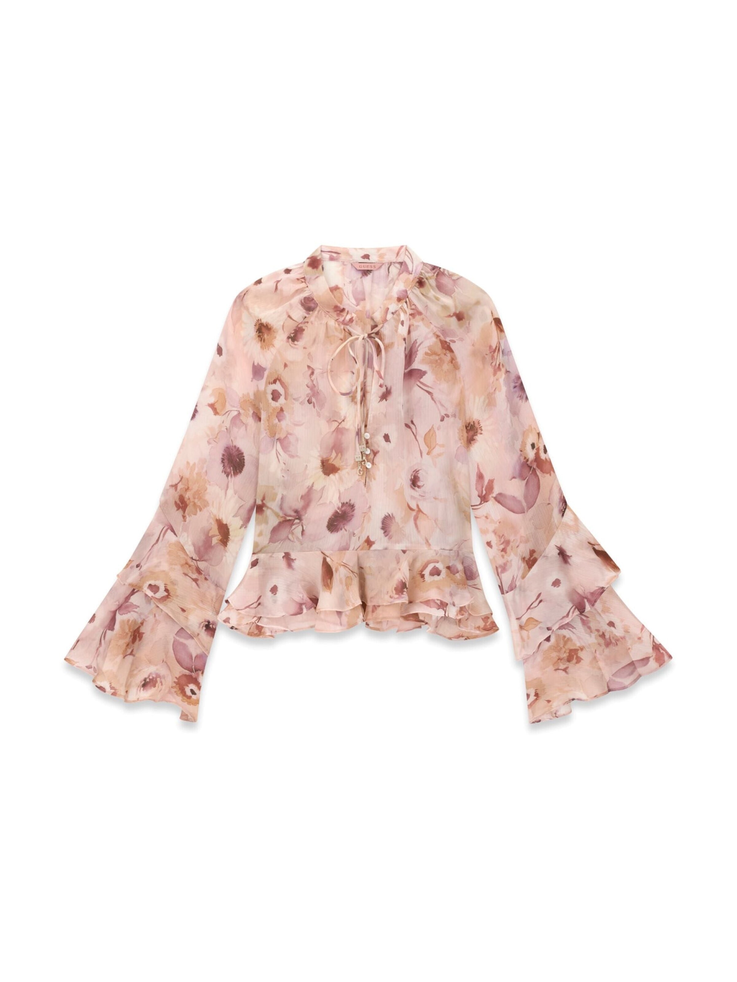 GUESS Bluse 'W6BH45W4235'‌‌‌‌‌‌‌‌‌‌ in Pink: Vorderseite