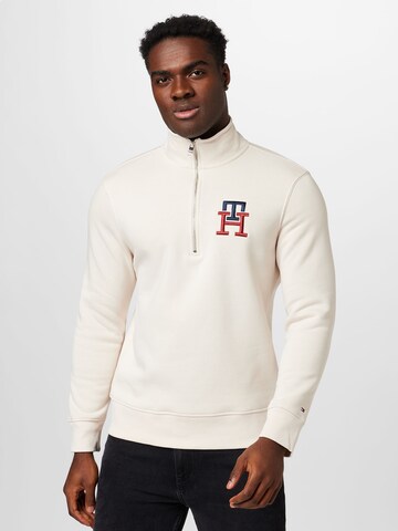 Sweat-shirt TOMMY HILFIGER en beige : devant