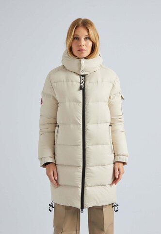 JACK1T Outdoor Coat in White: front