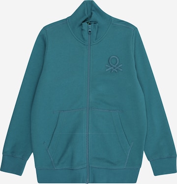 UNITED COLORS OF BENETTON - Sudadera con cremallera en azul: frente