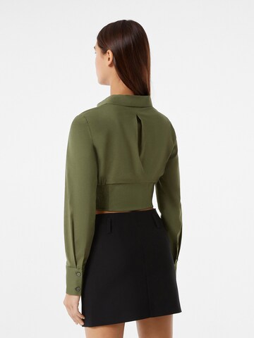 Bershka Blouse in Green