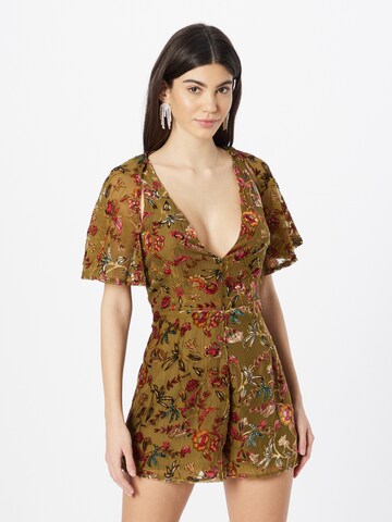 Nasty Gal Jumpsuit in Bruin: voorkant