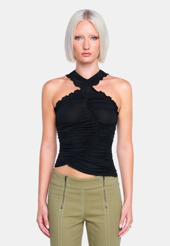 OW Collection Top 'Robin' in Schwarz: Vorderseite