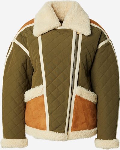 Vanessa Bruno Winter jacket 'BOREAL' in Cream / Ochre / Olive, Item view