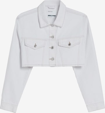 Veste mi-saison Bershka en blanc : devant