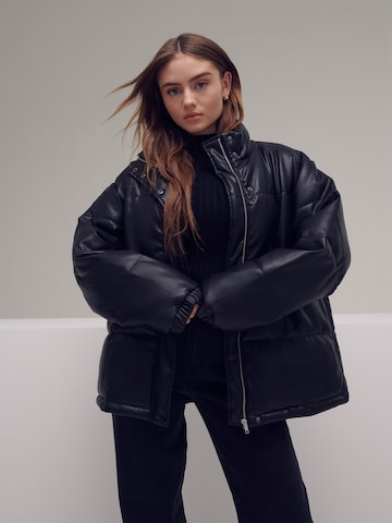 LENI KLUM x ABOUT YOU Winter Jacket 'Nelly' in Black: front