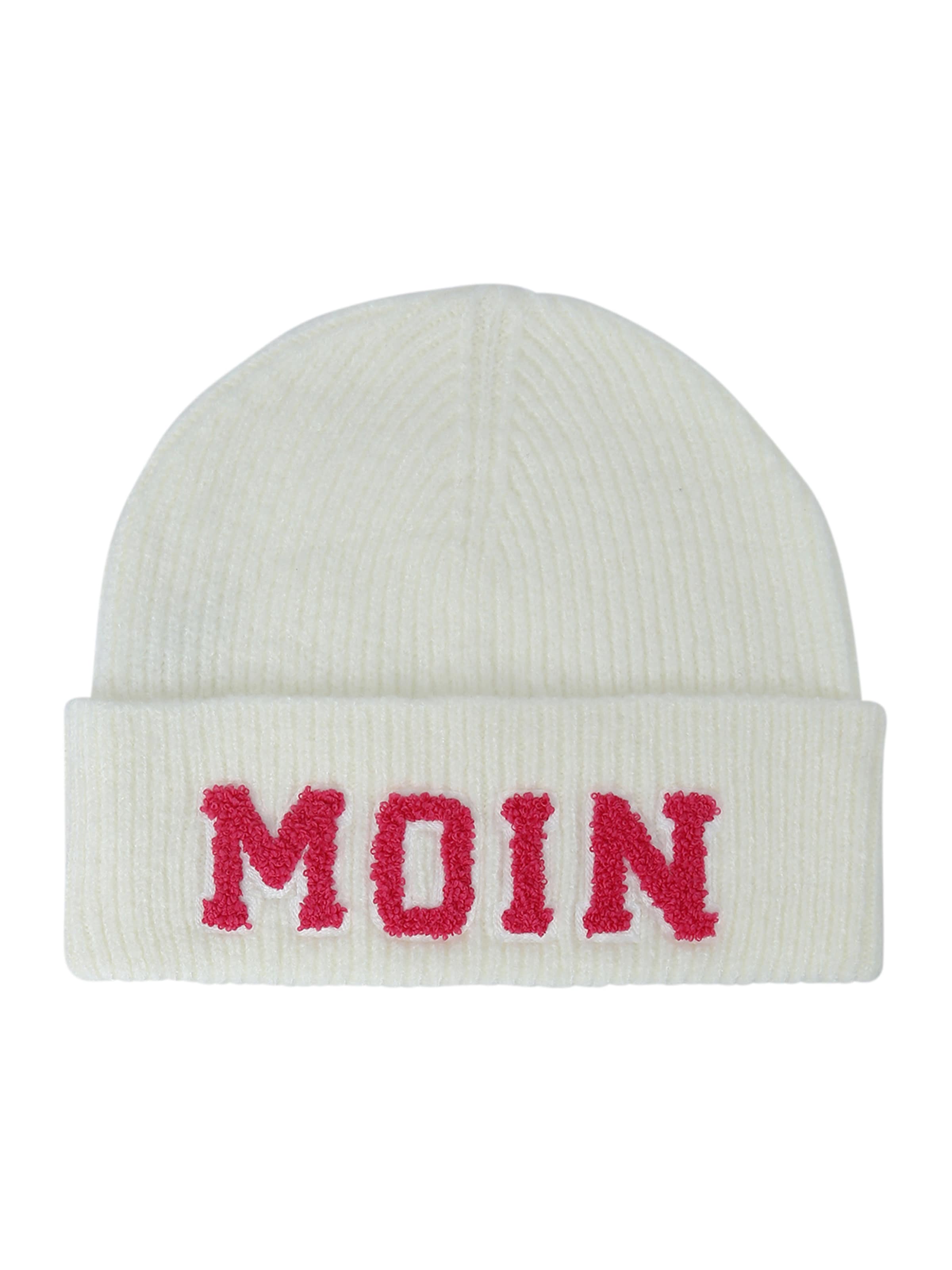 Bonnet 'NONE' salzhaut en blanc : devant
