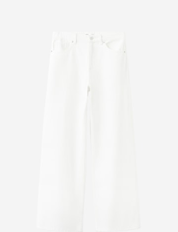 MANGO Wide Leg Farkut 'LUDOVIC' värissä valkoinen: etupuoli