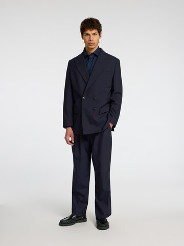 SELECTED HOMME Tapered Pleat-front trousers in Blue