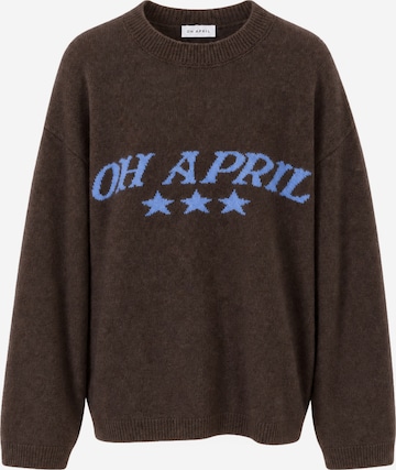 Pullover extra large 'Moani' di OH APRIL in marrone: frontale