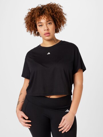 ADIDAS PERFORMANCE Functioneel shirt 'Studio ' in Zwart: voorkant