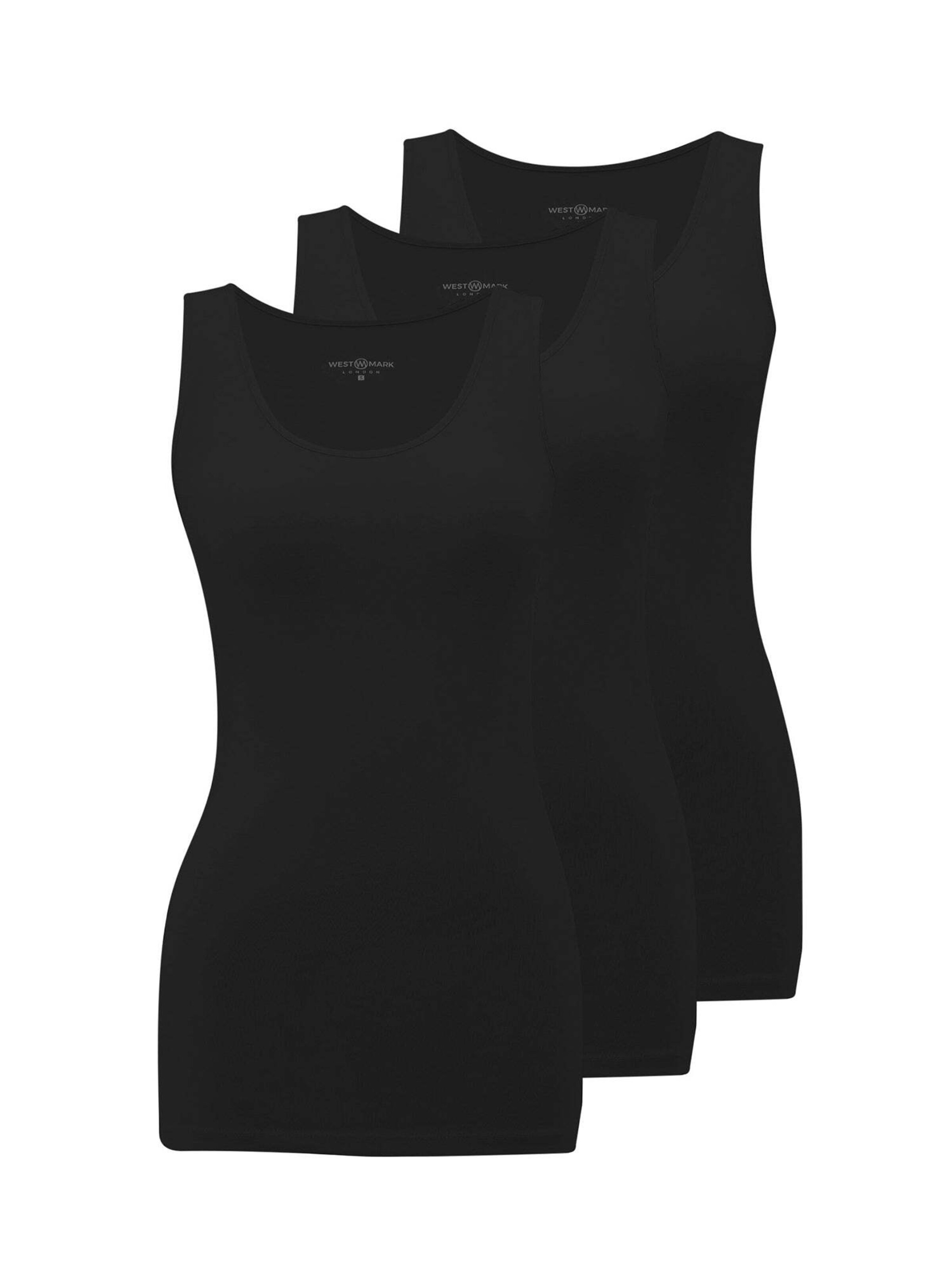 Maglietta intima ' OLIVIA ' di WESTMARK LONDON in nero: frontale